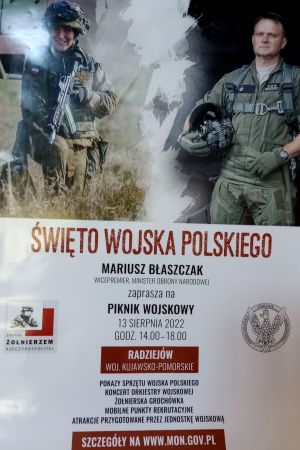 Plakat pikniku wojskowego pn. "Zostań Żołnierzem RP" w Radziejowie