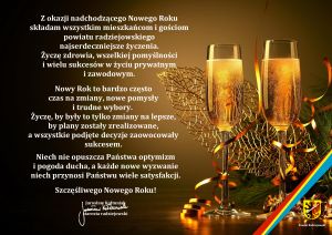 Życzenia starosty radziejowskiego Jarosława Kołtuniaka z okazji Nowego Roku
