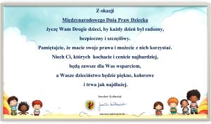 życzenia od starosty radziejowskiego z okazji Dnia Praw Dziecka