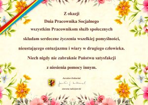 życzenia od starosty radziejowskiego z okazji Dnia Pracownika Socjalnego