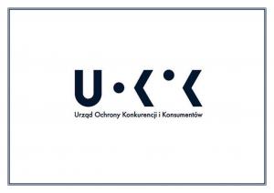 Granatowe logo UOKiK na białym tle