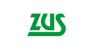 Zielone logo ZUS na białym tle